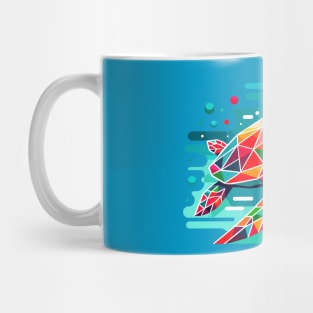 Ocean Prism - Colorful Geometric Sea Turtle Mug